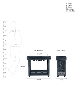 Lifty Solid Wood Bar Trolley in Provincial Teak Finish