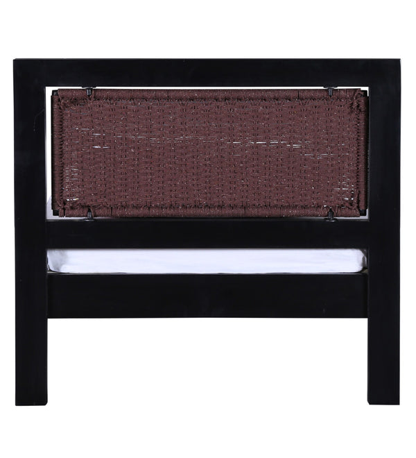 Coram Solid Wood Single Bed In Walnut Finish