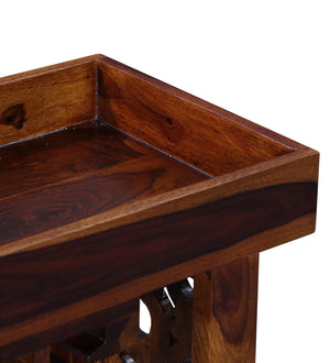 Lifty Solid Wood Bar Trolley in Provincial Teak Finish