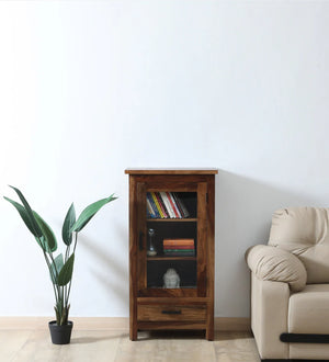 Siena Sheesham Wood Book Case in Provincial Teak Finish