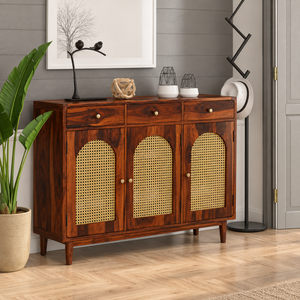 Flow Sheesham Wood  Shoerack In Provincial Teak Finish