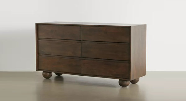 Mahe Solid Wood Chest Of 6 Drawers In Matte Finish