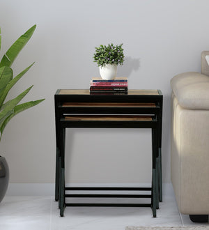 Nugent Sheesham Wood Nest Of Tables In Natural Finish