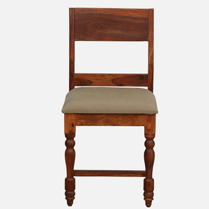 Rangrez Sheesham Wood Dining Chair In Honey Oak Finish (Set Of 2)