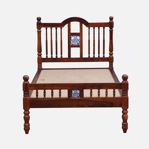 Nilaya Sheesham Wood Single Bed In Honey Oak Finish (36 - 78 inch Mattress Size)
