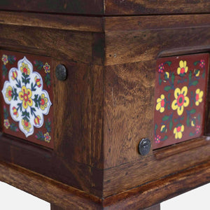 Rangrez Sheesham Wood Coffee Table In Provincial Teak Finish