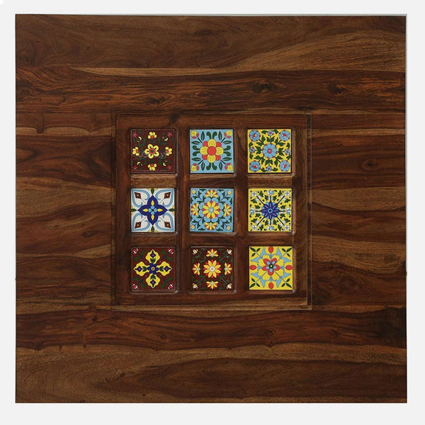 Rangrez Sheesham Wood 4 Seater Dining Set In Provincial Teak Finish