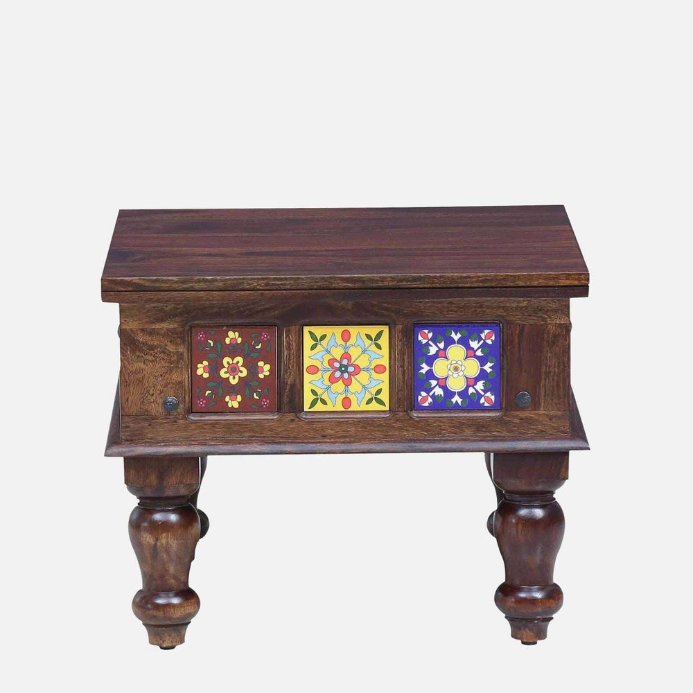 Rangrez Sheesham Wood Coffee Table In Provincial Teak Finish