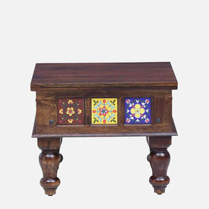 Rangrez Sheesham Wood Coffee Table In Provincial Teak Finish