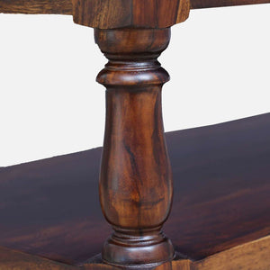 Rangrez Sheesham Wood Console Table In Provincial Teak Finish