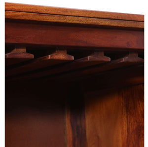Rangrez Sheesham Wood Bar Cabinet In Honey Oak Finish