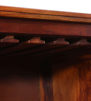 Rangrez Sheesham Wood Bar Cabinet In Honey Oak Finish