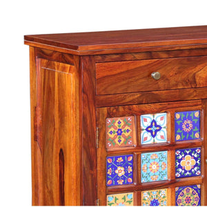 Rangrez Sheesham Wood Sideboard In Honey Oak