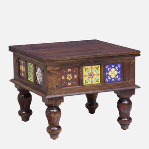 Rangrez Sheesham Wood Coffee Table In Provincial Teak Finish