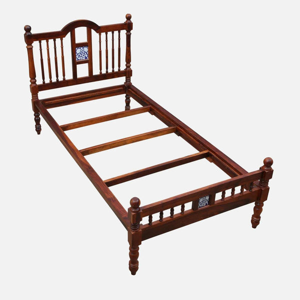 Nilaya Sheesham Wood Single Bed In Honey Oak Finish (36 - 78 inch Mattress Size)
