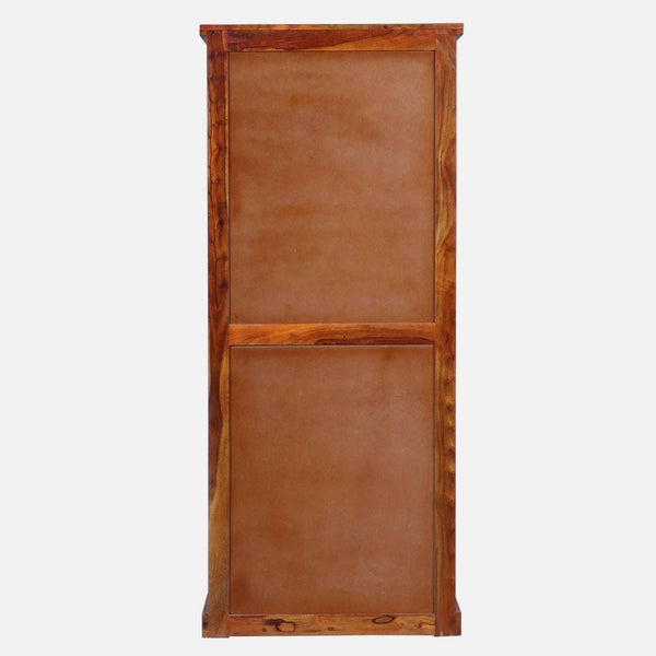 Rangrez Sheesham Wood Bar Cabinet In Honey Oak Finish