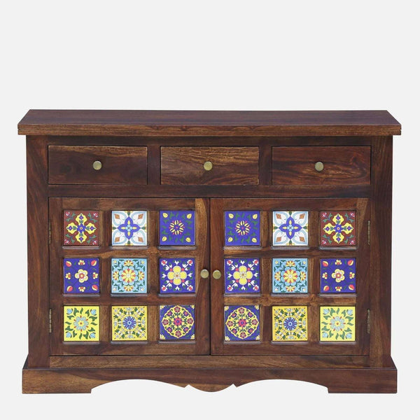 Rangrez Sheesham Wood Sideboard In Provincial Teak