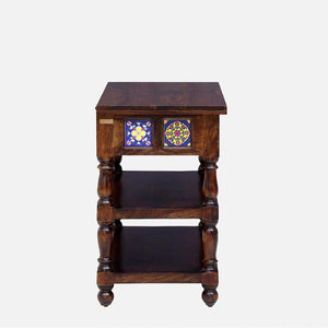 Rangrez Sheesham Wood Console Table In Provincial Teak Finish