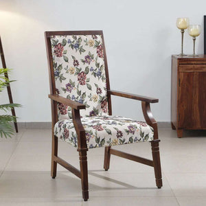 Brotton Sheesham Wood Arm Chair In Provincial Teak Finish