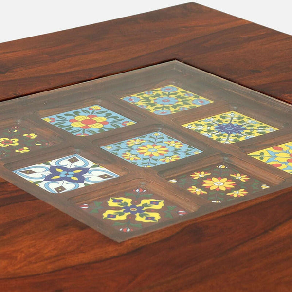 Rangrez Sheesham Wood 4 Seater Dining Table In Honey Oak Finish