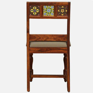 Rangrez Sheesham Wood Dining Chair In Honey Oak Finish (Set Of 2)