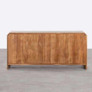 Riverhedge Solid Acacia wood Sideboard with 6 Drawers in Natural Finish