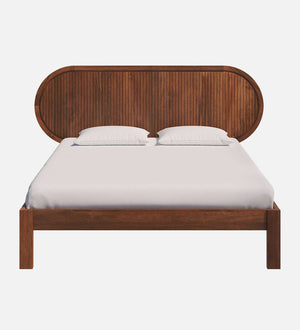 Orren Mango Wood Queen Size Bed In Provincial Teak Finish Without Storage (60 x 78 inches)