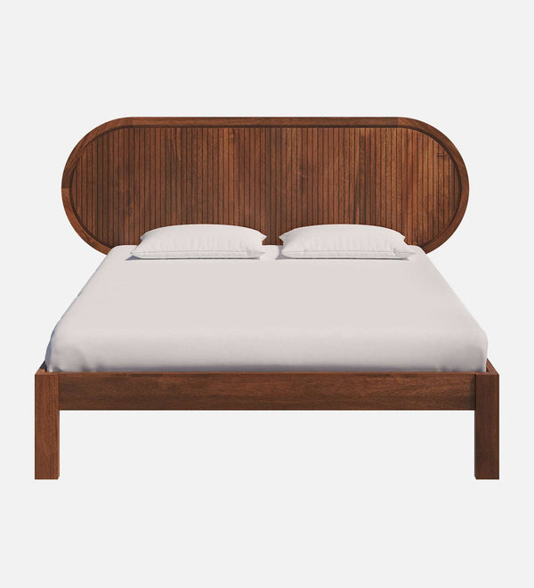 Orren Mango Wood Queen Size Bed In Provincial Teak Finish Without Storage (60 x 78 inches)