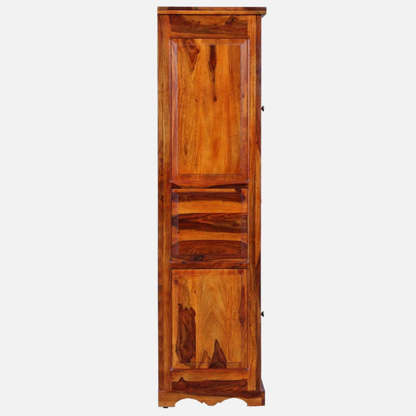 Rangrez Sheesham Wood Bar Cabinet In Honey Oak Finish