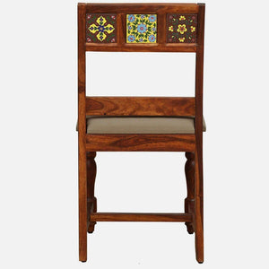 Rangrez Sheesham Wood 6 Seater Dining Set In Honey Oak Finish With Cushioned Bench