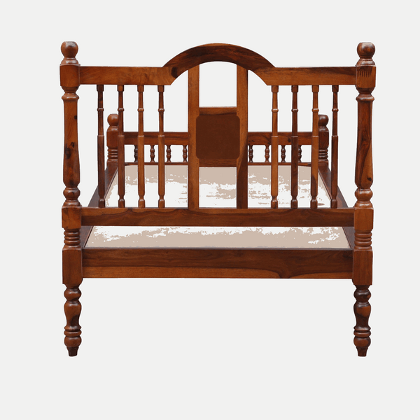 Nilaya Sheesham Wood Single Bed In Honey Oak Finish (36 - 78 inch Mattress Size)