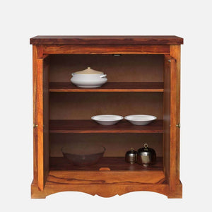 Rangrez Sheesham Wood Cabinet In Honey Oak Finish