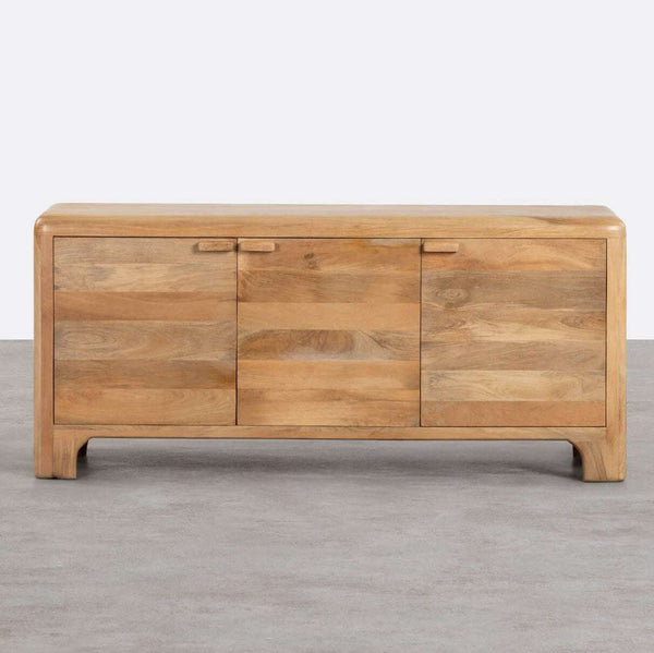 Wiemar Solid Mango Wood Sideboard with 3 Door in Natural Finish