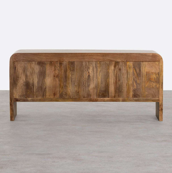 Stigen Solid Mango Wood Sideboard with 6 Drawers in Provincial teak Finish