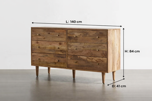 Rowling Solid Wood Chest Of 6 Drawers In Matte Finish
