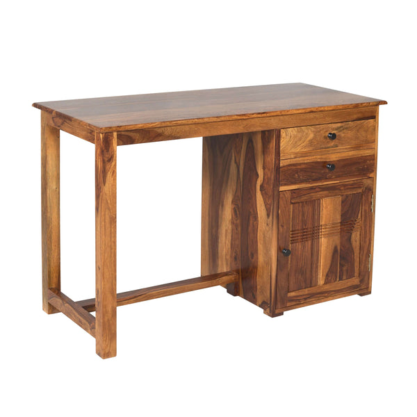 lina Sheesham Wood Study Table in Teak Finish