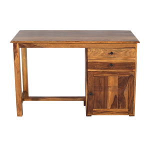 lina Sheesham Wood Study Table in Teak Finish