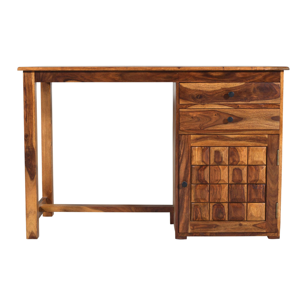Sisi Sheesham Wood Study Table in Teak Finish