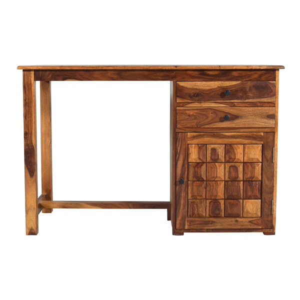 Sisi Sheesham Wood Study Table in Teak Finish