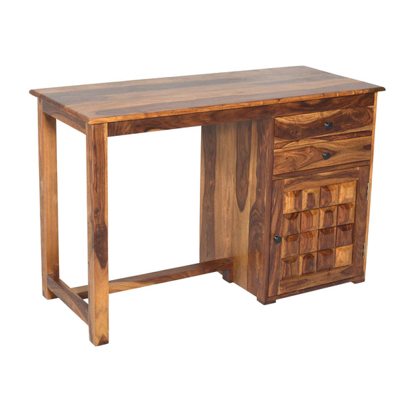 Sisi Sheesham Wood Study Table in Teak Finish