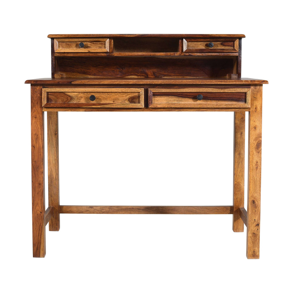 Lili Sheesham Wood Study Table in Teak Finish