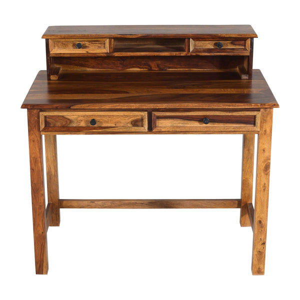 Lili Sheesham Wood Study Table in Teak Finish