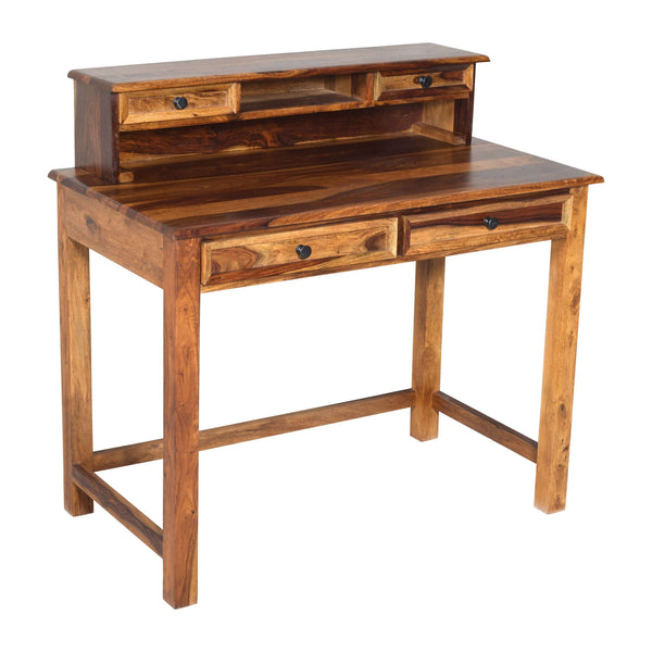 Lili Sheesham Wood Study Table in Teak Finish