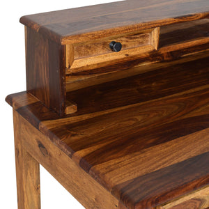 Lili Sheesham Wood Study Table in Teak Finish