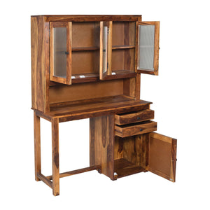 Deo Sheesham Wood Study Table in Teak Finish