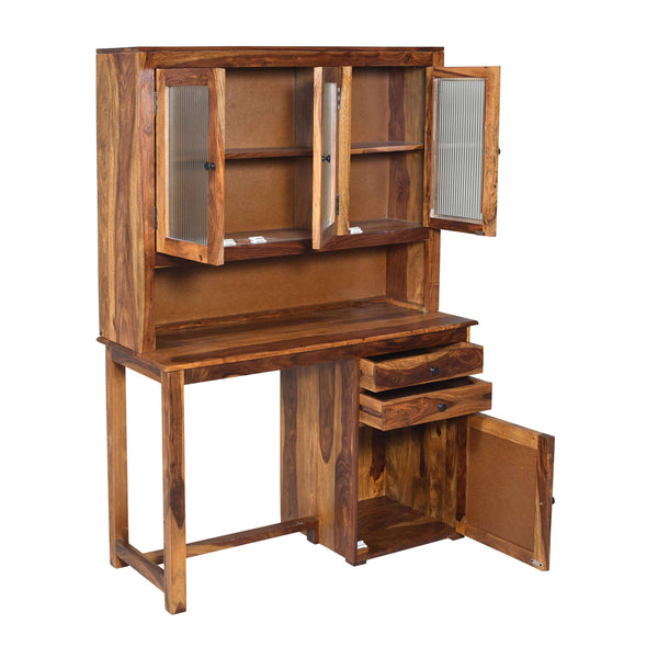 Deo Sheesham Wood Study Table in Teak Finish