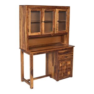 Deo Sheesham Wood Study Table in Teak Finish