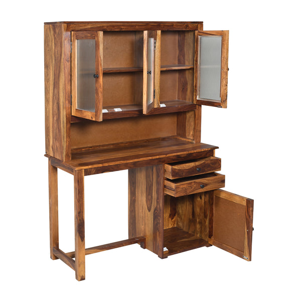 Deo Sheesham Wood Study Table in Teak Finish