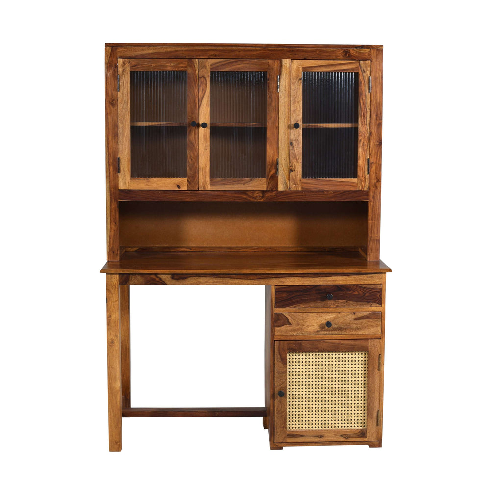 Peo Sheesham Wood Study Table in Teak Finish