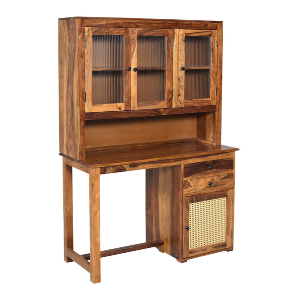 Peo Sheesham Wood Study Table in Teak Finish